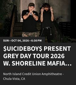 Grey Day Tour 2026 2 tickets