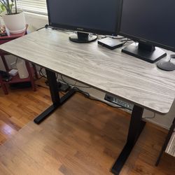 Grey Electric Adjustable Standing Desk