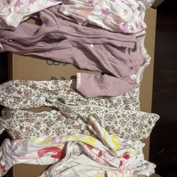 Box Full Of Baby Girl Clothes