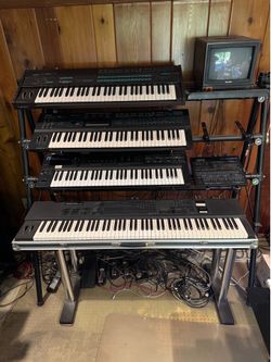 Vintage Synths and 3-Tier stand