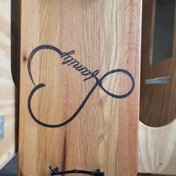 Laser Burned Charcuterie Board With Handels