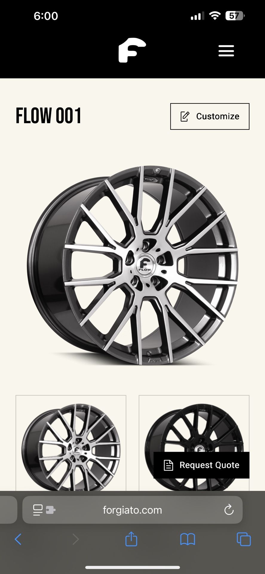 22” Forgiato Flow 001 W/ Continental Tires Perfect Condition!!! 
