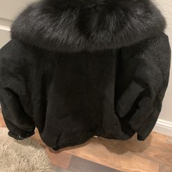 Gorgeous  Fox Fur Black Jacket
