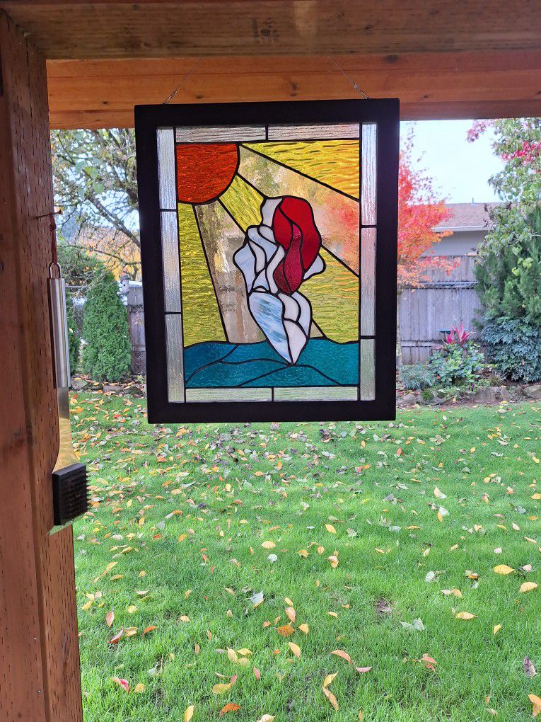 Sturdy Wood Framed Stained Glass Window Hangers