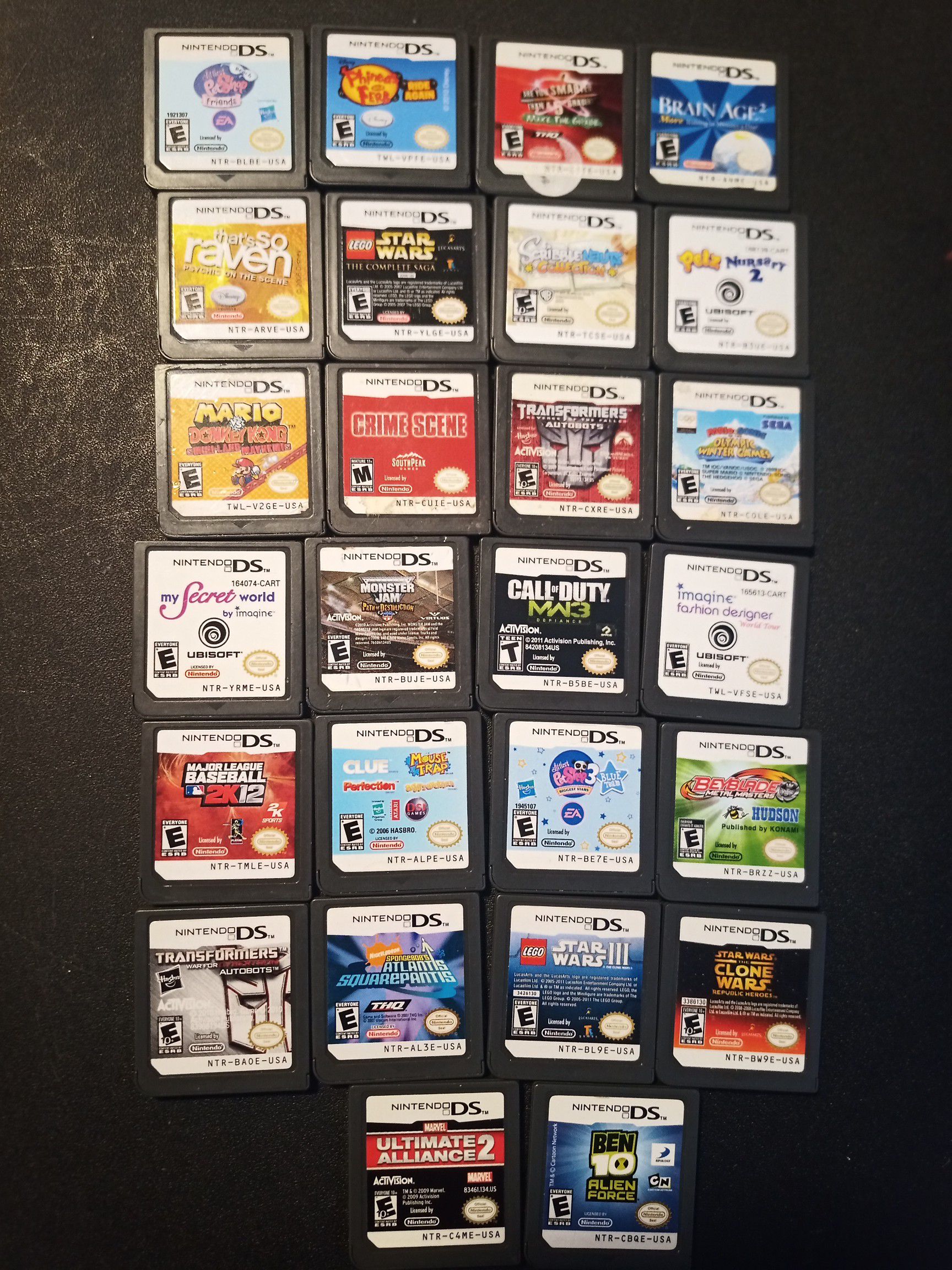 Nintendo DS Games. $5 Each