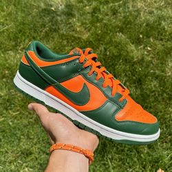 Size 10 - Nike Dunk Low ‘Miami Hurricanes’