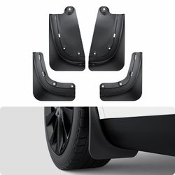 2026 2025 Tesla Model Y Juniper Mud Flaps Splash Guards [No Drilling No Tape] All-Weather Mud Guard
