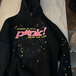 Sp5der pink hoodie