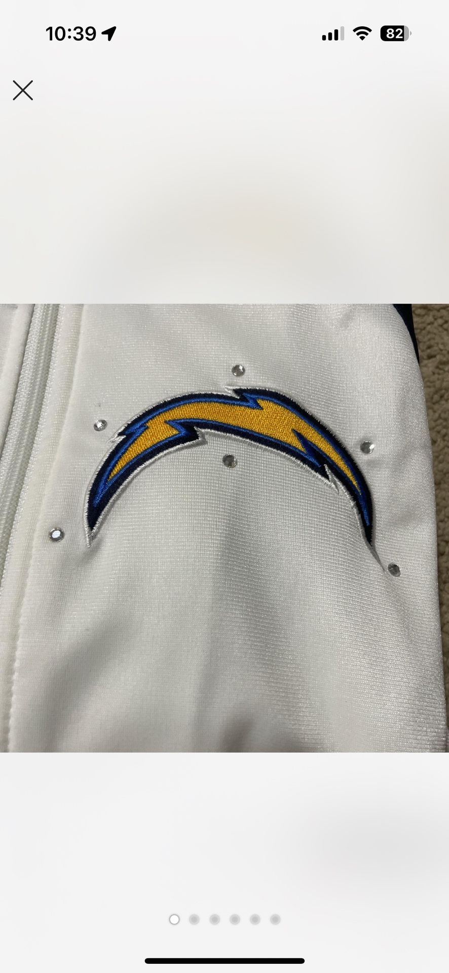 early 2000s San Diego Chargers reebok zip up 