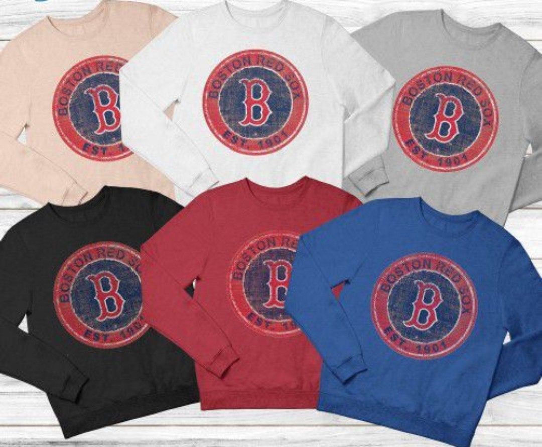 Boston Red Sox Sweatshirt, Vintage Red Sox Crewneck, MLB Sox Logo Shirt, Boston Red Sox Fan Sweater, Baseball Sweat, Boston Baseball Shirt