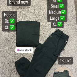 Essential Hoodie Sweatpants Black Stretch Limo