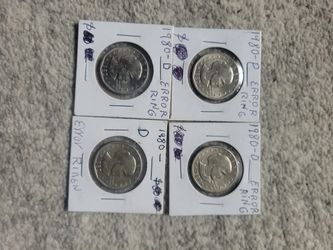 4 Dollars  Susan B Anthony Wide Ring  2  Dollars  1980 -P  2 Dollars  1980 -D FIRE Coleccion 