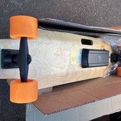 Caroma Electric Skateboard for Adults Youth, 350W and 12.4 MPH Top Speed, 8 Miles Max Range orange