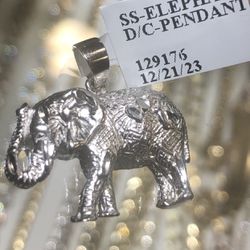 Pure 925 Solid Big size elephant pendant for good luck