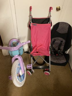 Tricycle,car seat and storller bundle for toddlers