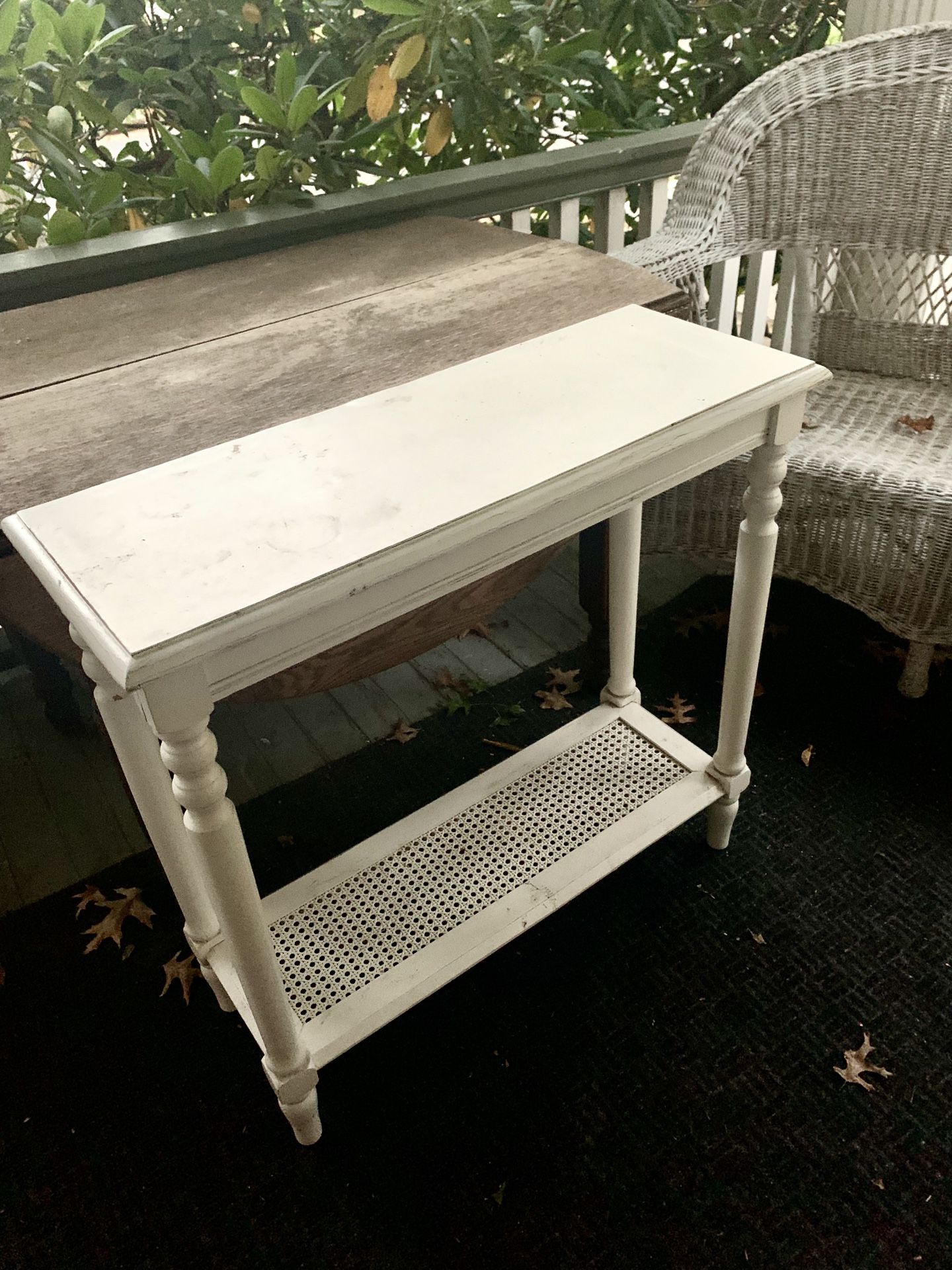 White Small Side Sofa Accent Table 30” x 30”