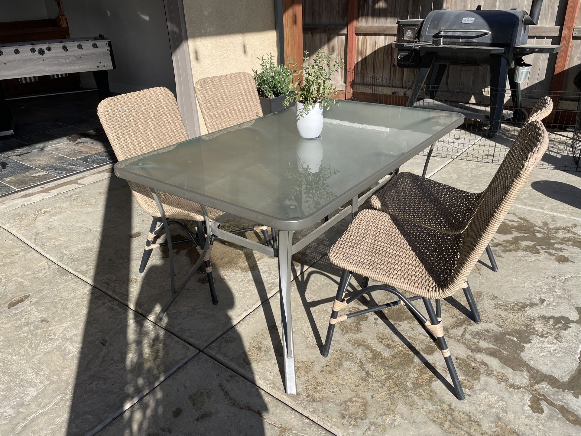 Target Glass table and chairs $100 (Oakdale)
