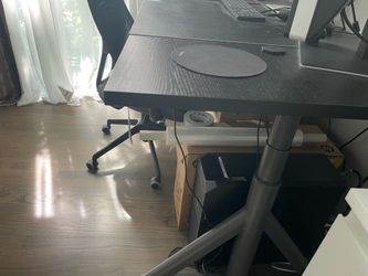 IKEA Office Setup – Dual IDÅSEN Standing Desks + JÄRVFJÄLLET Chair