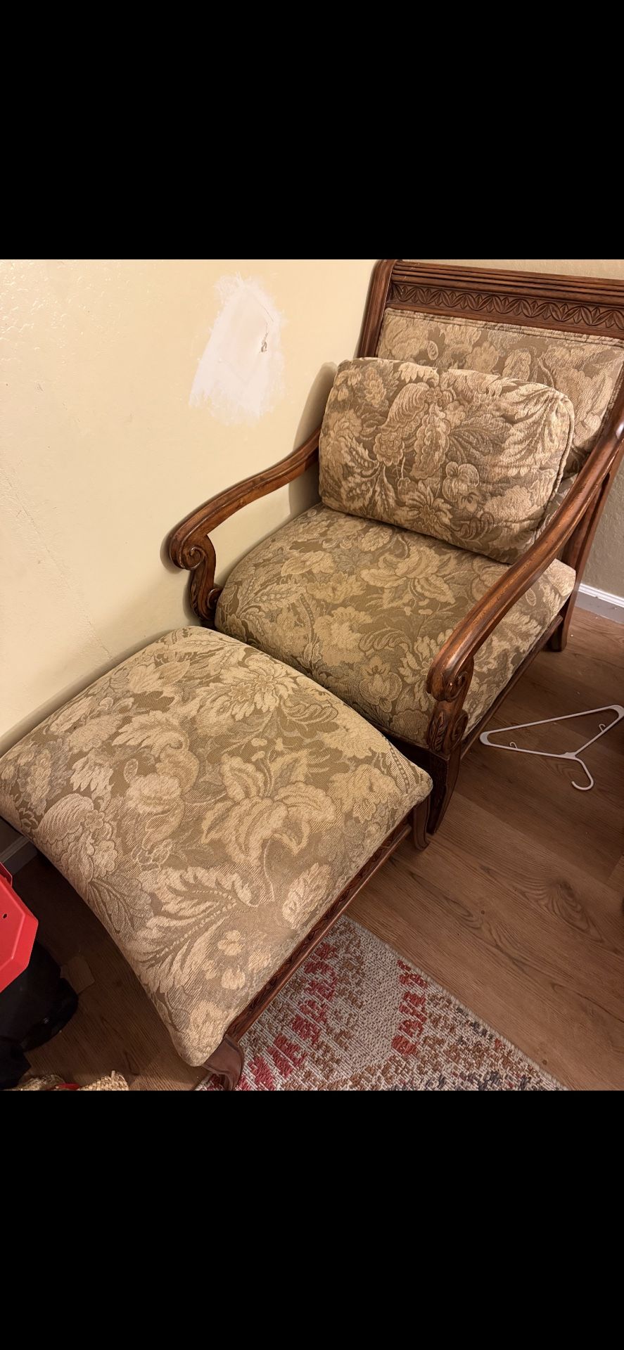 Large Chair With Foot Stool