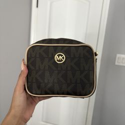 Michael Kors Branded Brown Small Crossbody Purse