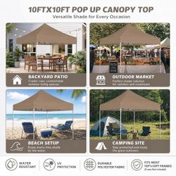 10 x 10 Canopy Replacement Top for Straight Leg Frame
