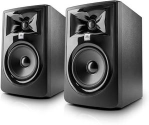 JBL 305P 5” Studio Monitors (Pair) + Stands