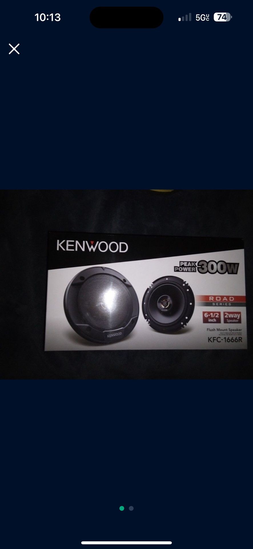 Kenwood Speaks Peak Power 300 Watts Road Series 6-1/2 2 Way KFC-1666R Brand New