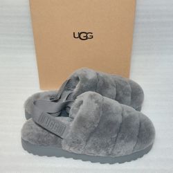 UGG slippers slides. Size 9 women's shoes. Gray. New in box 