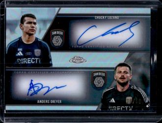 2025 Topps Chrome MLS Chucky Lozano & Anders Dreyer Dual Autograph /50