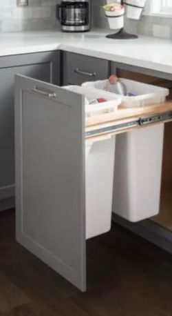 Double Trash Can Pull Out