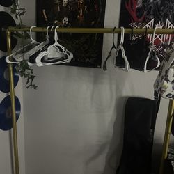 Gold clothing rack