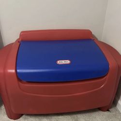 Vintage Red Little Tykes Full Size Toy Box