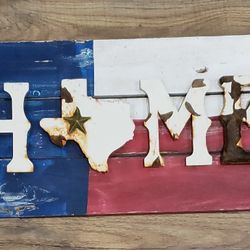 Rustic Handmade All Wood Wall Decor 9in x 16in