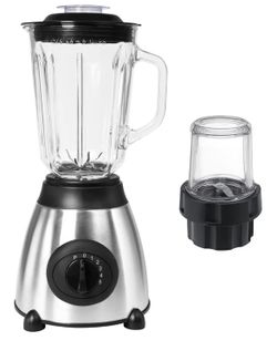 Blender, Fruit Juicer, Blenders, 1.5 Liter Large Glass Cups and 0.8 Liter Glass Cups 5-speed Adjustment Blender for Fruit Drinks, Smoothies, Soybean M