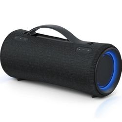 Refurbished Sony SRS-XG300 Portable Bluetooth Party Speaker with Retractable Handle, Ambient Light Ring & Mega Bass, Black