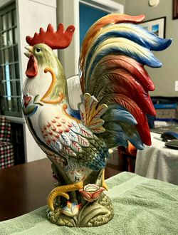 Fitz & Floyd 18” Rooster - chipped