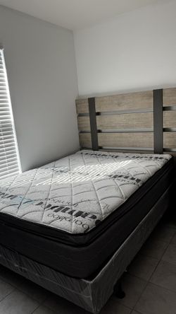 Queen Bed With Mattress And Dresser