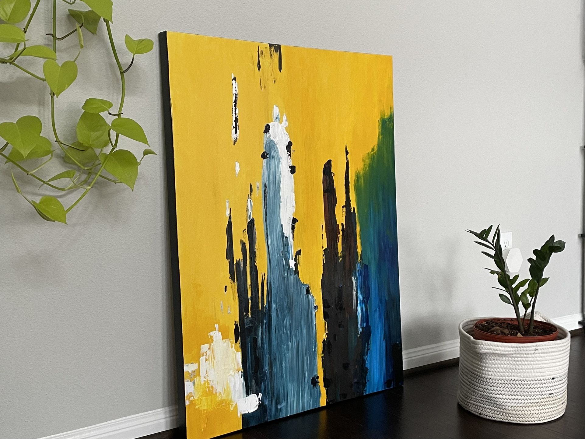 Abstract Painting In Yellow 