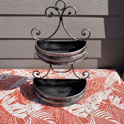 Two/Tier Metal Wall Planter 