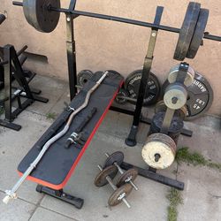 Wight set with bench bar