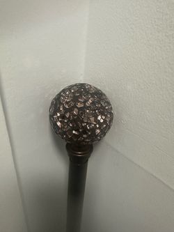 48in up to 86 in wide curtain rod and sheer curtain 20.00