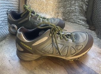 Merrell Siren Sport Q2 Womens Waterproof Hiking Shoes Dusty Olive Sz 9 Like New