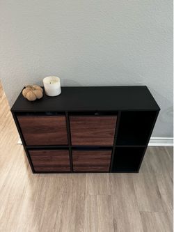 Cube storage containers and shelf