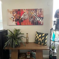 Modern Wooden Console Table with Shelf – Brand New