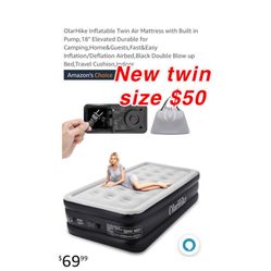 New twin size air mattress with built in air pump $50 pick up east Palmdale no low offers you will be blocked 