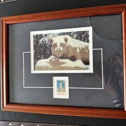 Penn State University « Nittany Lion in winter » framed picture 