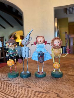 Wizard Of Oz Figures Dorothy, Tin Man, Lion, Scarecrow By Lori Mitchell