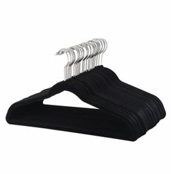 50 Black Velvet Hangers