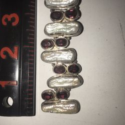 GARNET & BIEA PEARL PENDANT