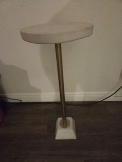 White Marble accent table
